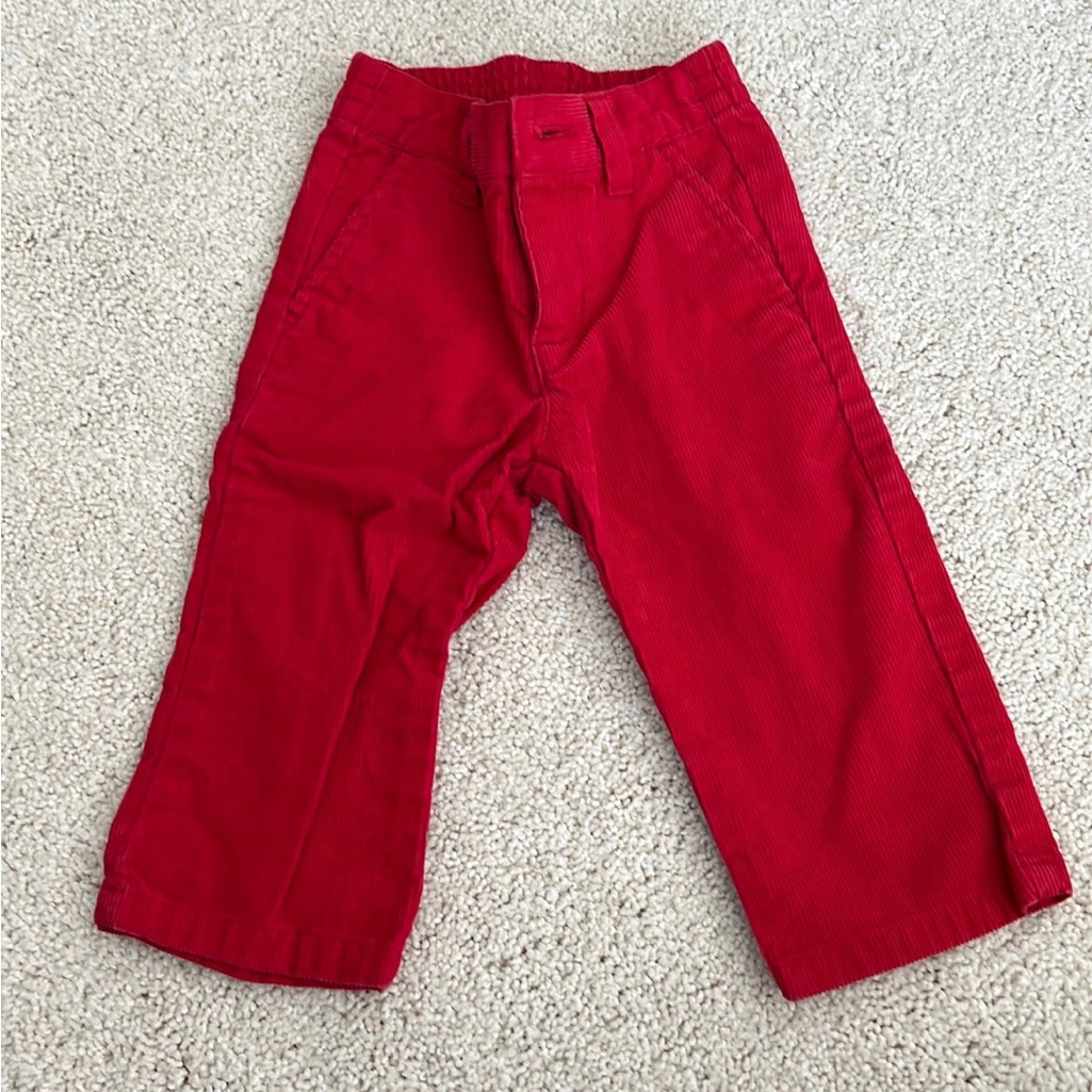 Janie And Jack Red Corduroy Pants